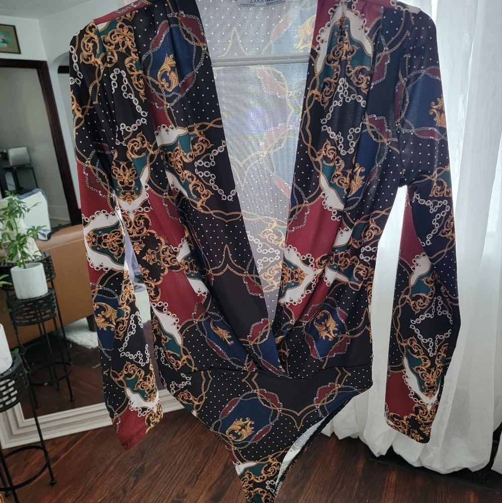 Zara printed bodysuit